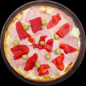 Pizza Grande Jamón Y Morrones