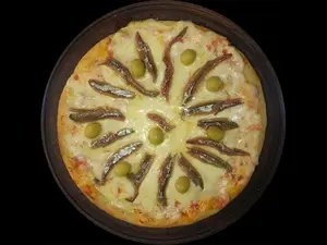 Pizza grde muzza c/anchoas
