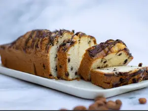 Budín de vainilla y chips de chocolate