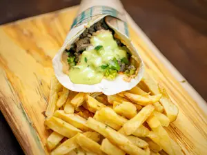 Shawarma con fritas