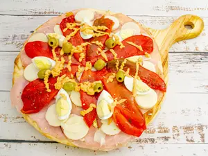 Pizza con palmitos