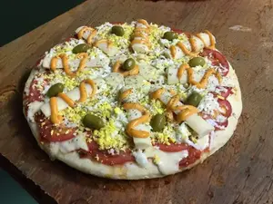 Pizza primavera con palmitos