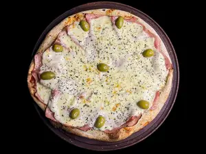 Pizza a la piedra de jamon