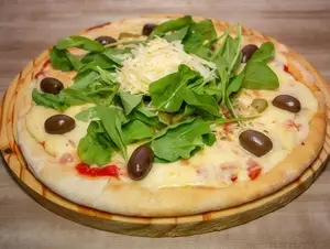 Pizza con rúcula