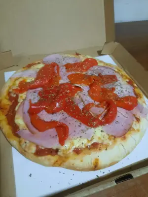 Individual de jamón y morrón