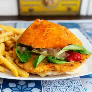 Burger yin vegetariana 4 papas