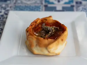 Canastita de anchoas al horno