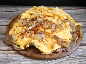 Milanesa xl cheddar, c.caramel