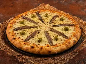 Pizza anchoas y muzza