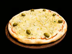Pizza fugazzeta con jamon