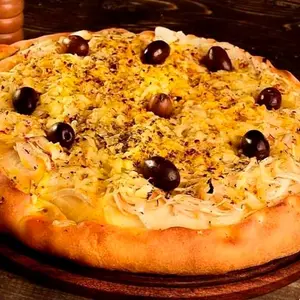 Pizza fugazza con queso
