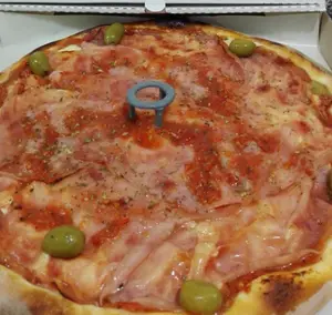 Pizza con jamón