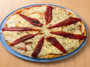 Pizza jamón y morrón