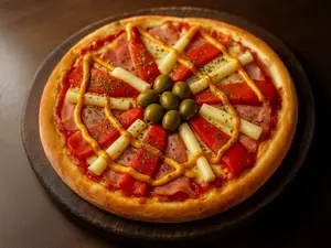 Pizza con palmitos