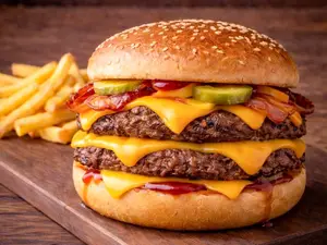 Burger doble 1/4 de libra frit