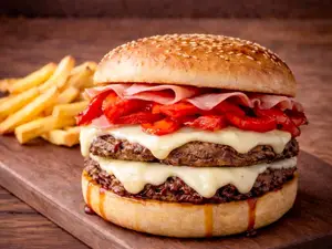 Burger doble americana c frit