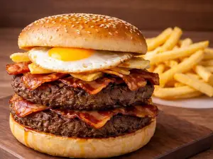 Burger doble exquisita c frit