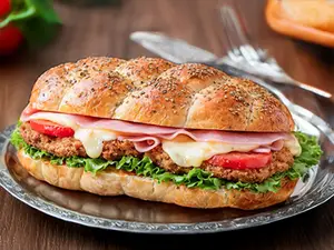 El sándwich con fritas