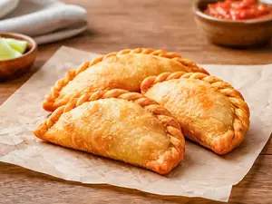 Empanada frita carne picante