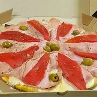 Grande con jamón y morrón