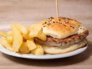 Hamburguesa simple + lata 237c