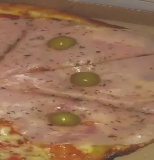 Pizza con jamón (8 porciones)