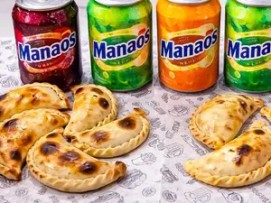 6 empanadas mediana+manao lata