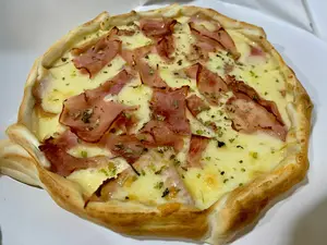 Tarta individual jamón y queso