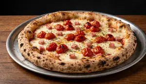 Pizza napolitana con jamón