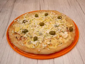 Pizza con roquefort y huevo