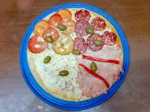 Pizza con 4 sabores