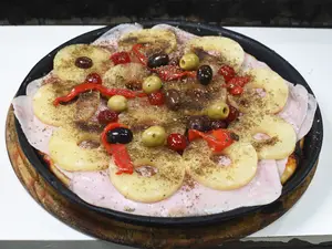 Pizza con ananá