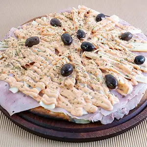 Pizza con palmitos sin jamón