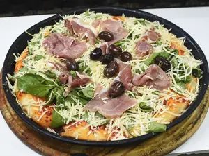 Pizza con rúcula