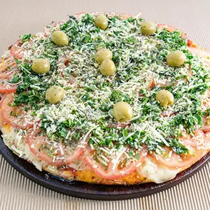 Pizza napolitana con jamón