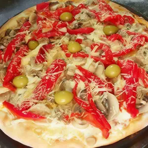 Pizza con champiñones