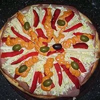 Pizza con palmitos