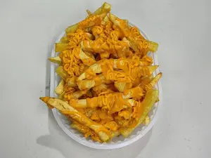 Fritas con cheddar grandes para 2