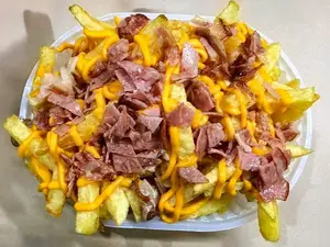 Fritas grandes cheddar bacon para 2