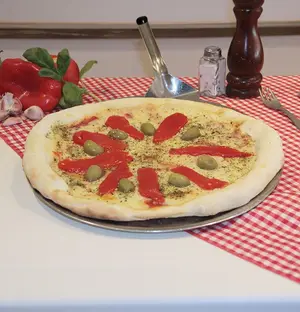 Pizza Jamón Y Morrones Grd