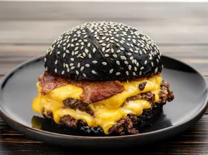 Black burger doble+papas