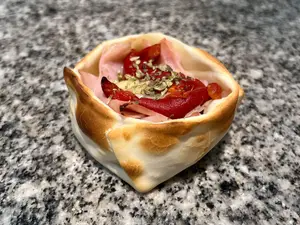 Canastita Jamon Y Morrones