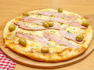 Pizza fugazzeta con panceta