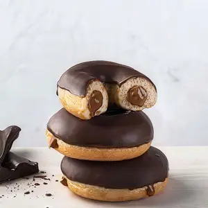 6 donuts rellenas y bañadas