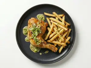 1/4 pollo al verdeo