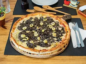 Pizza con champignones
