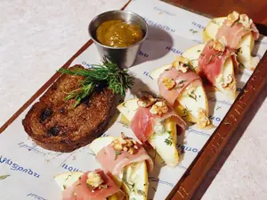 Peras con queso azul