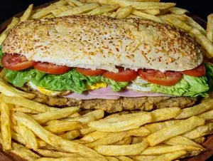 Super completo + papas fritas