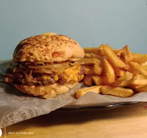 Burguer cheddar onion