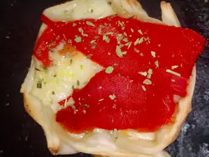 Canastitas de jamón y morrón